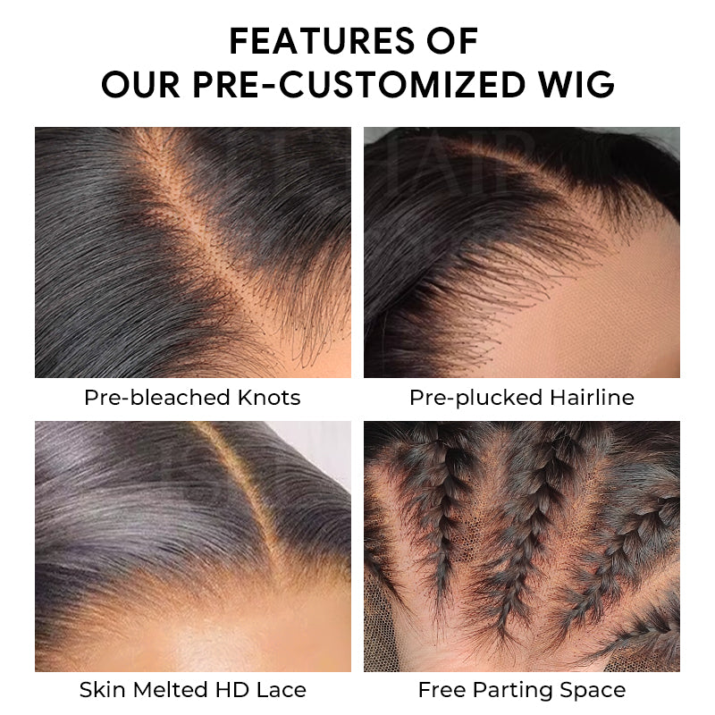 Bleached Knots Water Wave HD Lace Front Wig With Preplucked Natural Hairline