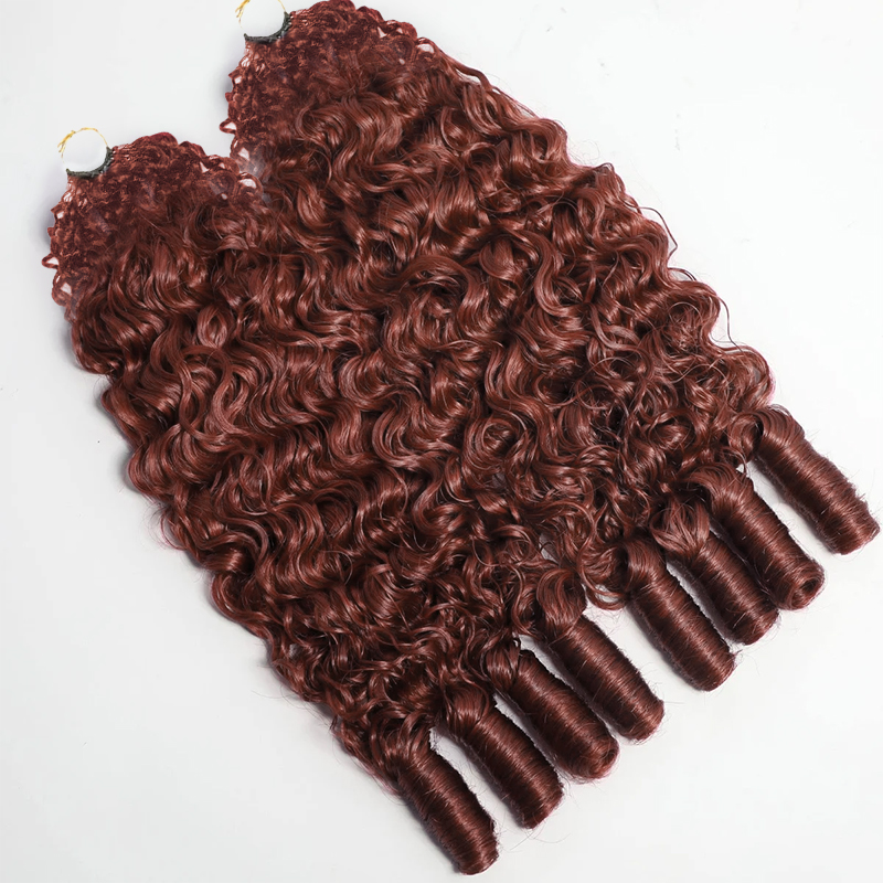 Pop Color Set  Pro-Mix Bundle Deal Burmese Curly Feather Crochet Human Hair - Natural Black Base & 1 Color Bundle for Miracle Knots
