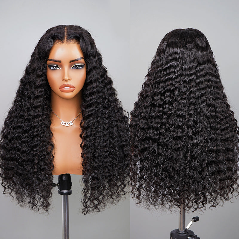 Full 13x6  13x6 Wear Go Deep Wave Glueless Wig HD Lace Front Wig Real Ear To Ear With Invisi Draw-string Wig