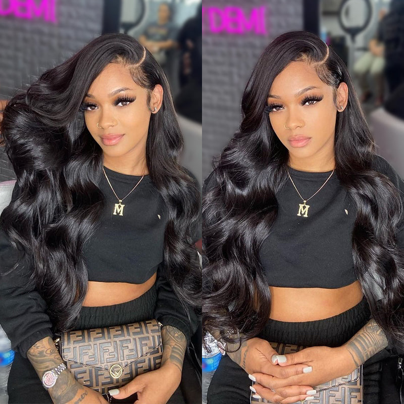HAIR Body Wave Lace Front Wig Pre Plucked Human Hair Wigs