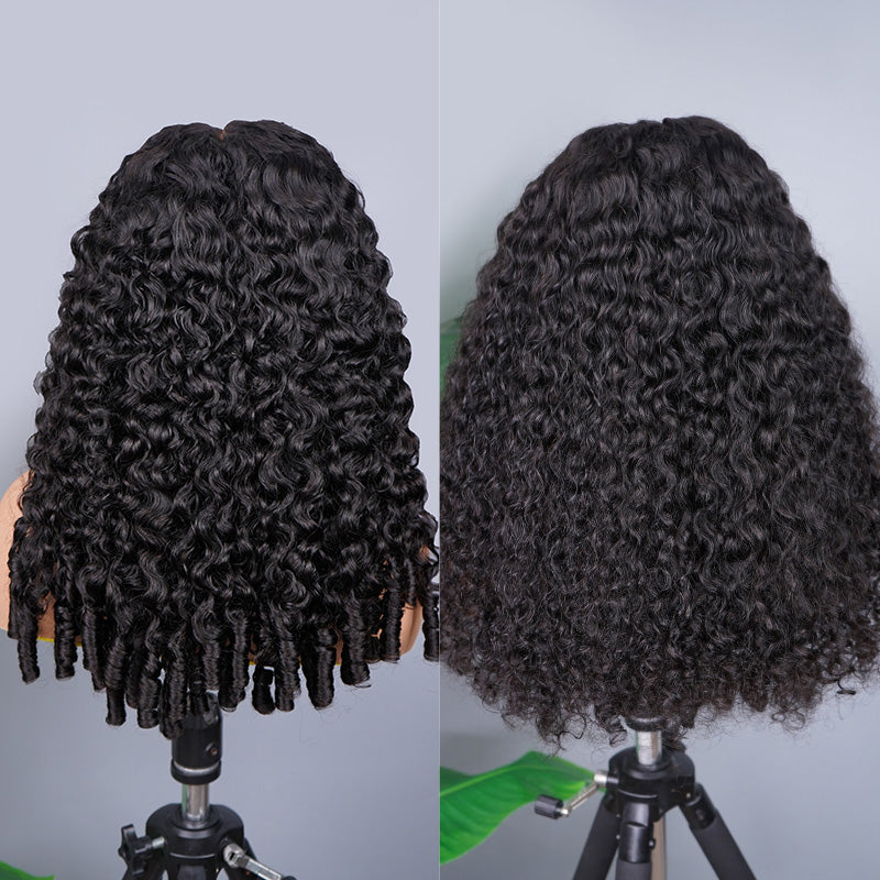 Full 13x6  13x6 Wear Go Burmese Curly Glueless Wig HD Lace Front Wig Real Ear To Ear With Invisi Draw-string Wig