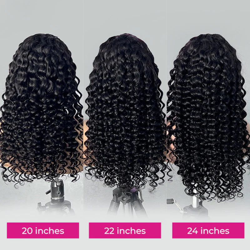 Perfect for Short Hair [WEAR GO HALF WIG]  Loose Curly Half Wig Invisible Hairline Loose Deep Flip Over Wig Beginner Friendly