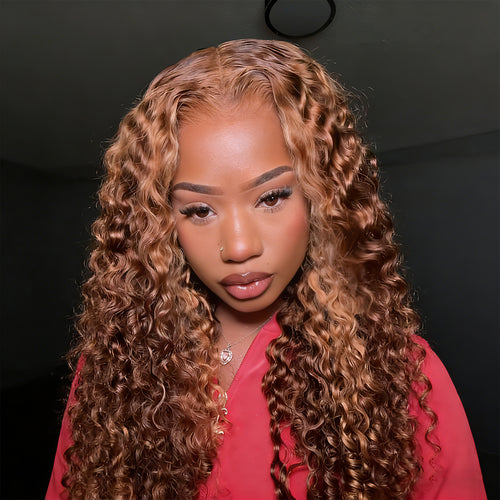 9x6 M Cap  M-Cap Highlight Burmese Curly 9x6 Wear Go InvisiFit Strap Glueless 250% Density Lace Wig