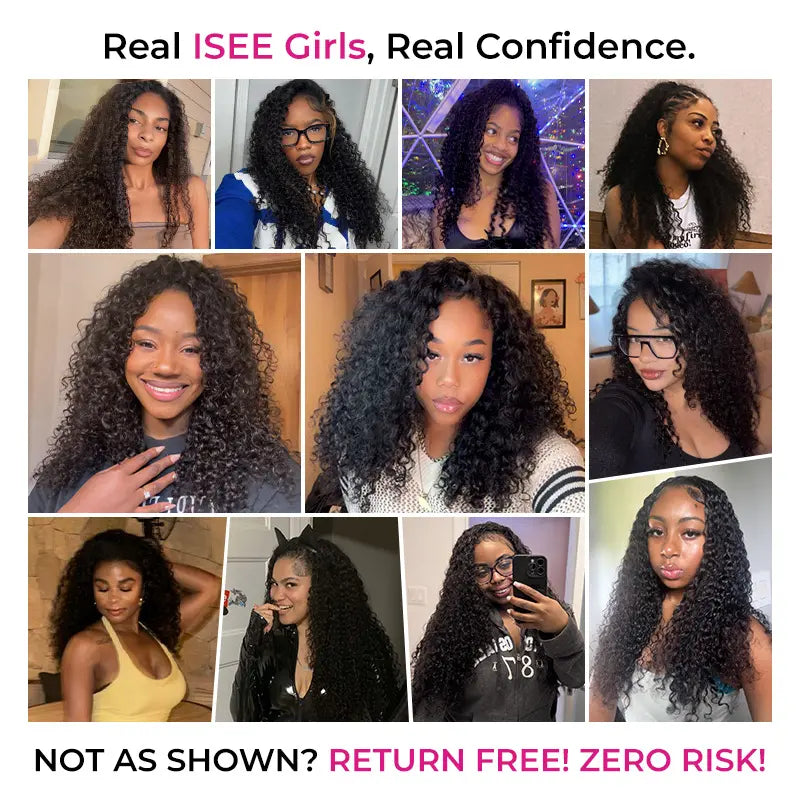 HAIR 250% Water Wave Wear & Go Half Wig, Glueless Human Hair