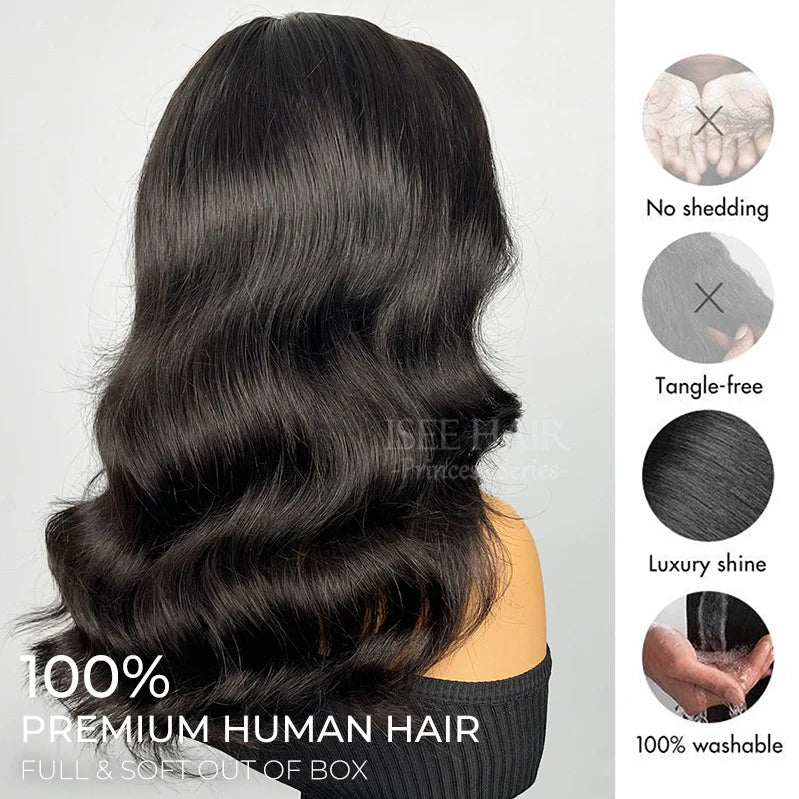 9*6 M Cap  180% Density C Part Glueless LayerCut Wig With Baby Hair 9x6 M-Cap Body Wave Wig