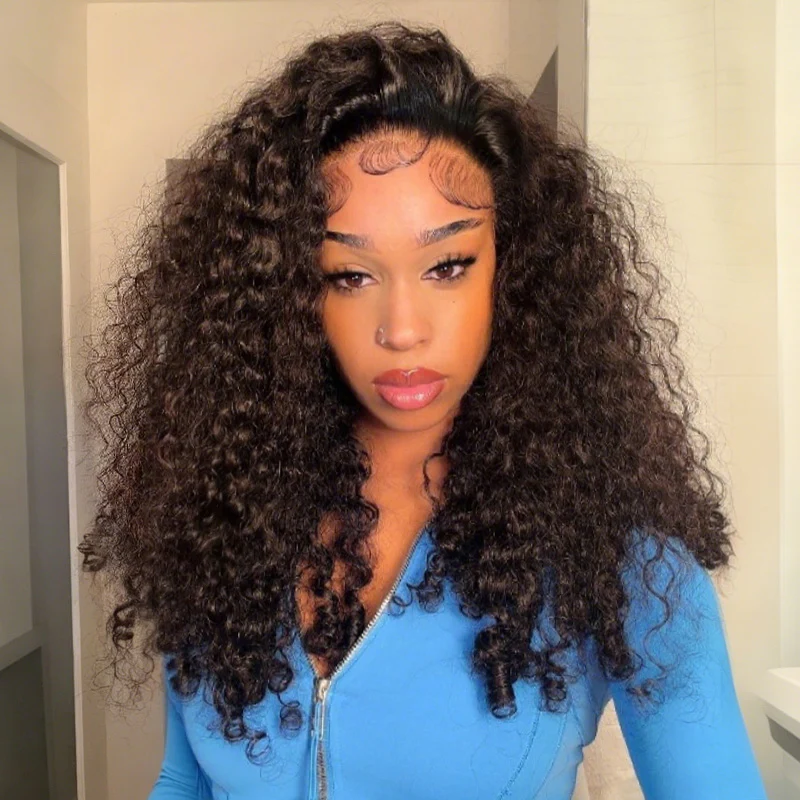 Burmese Curly  M-Cap 9x6 Burmese Curly Wear Go Glueless 250% Density Drawstring Wig Pre-Cut Lace Beginner Friendly