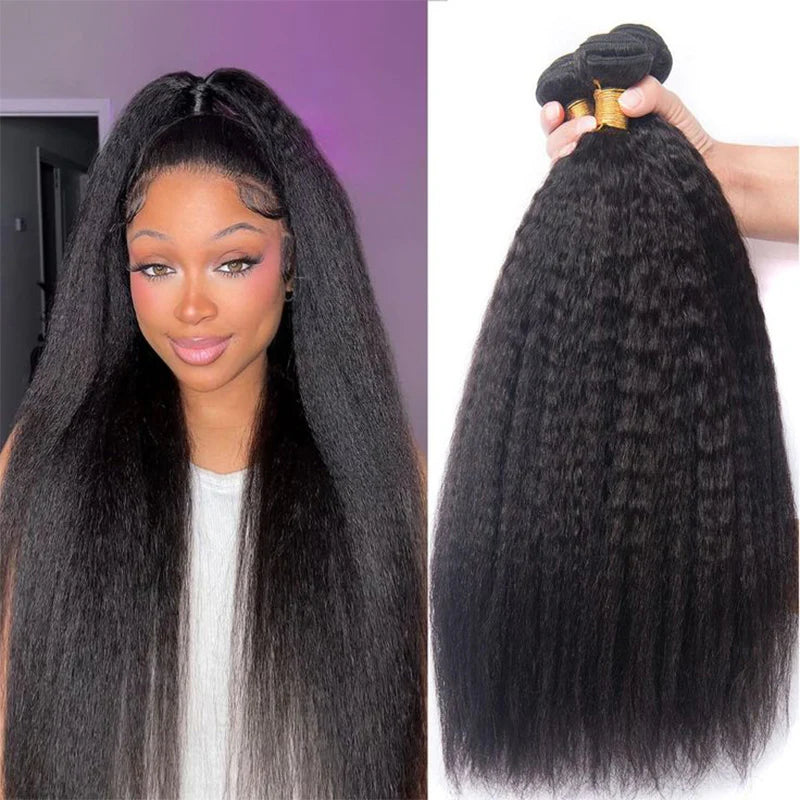 HAIR 10A Grade Kinky Straight/Yaki Straight Bundles 100% Human Virgin Hair unprocessed