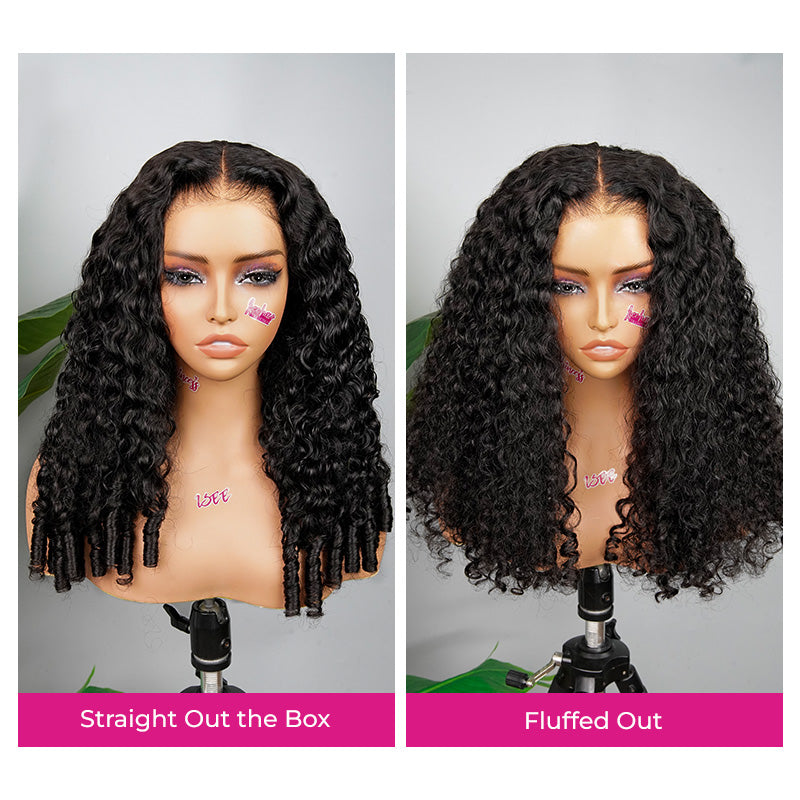 Full 13x6  13x6 Wear Go Burmese Curly Glueless Wig HD Lace Front Wig Real Ear To Ear With Invisi Draw-string Wig