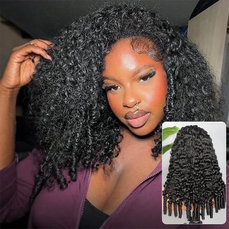 Full 13x6  13x6 Wear Go Burmese Curly Glueless Wig HD Lace Front Wig Real Ear To Ear With Invisi Draw-string Wig
