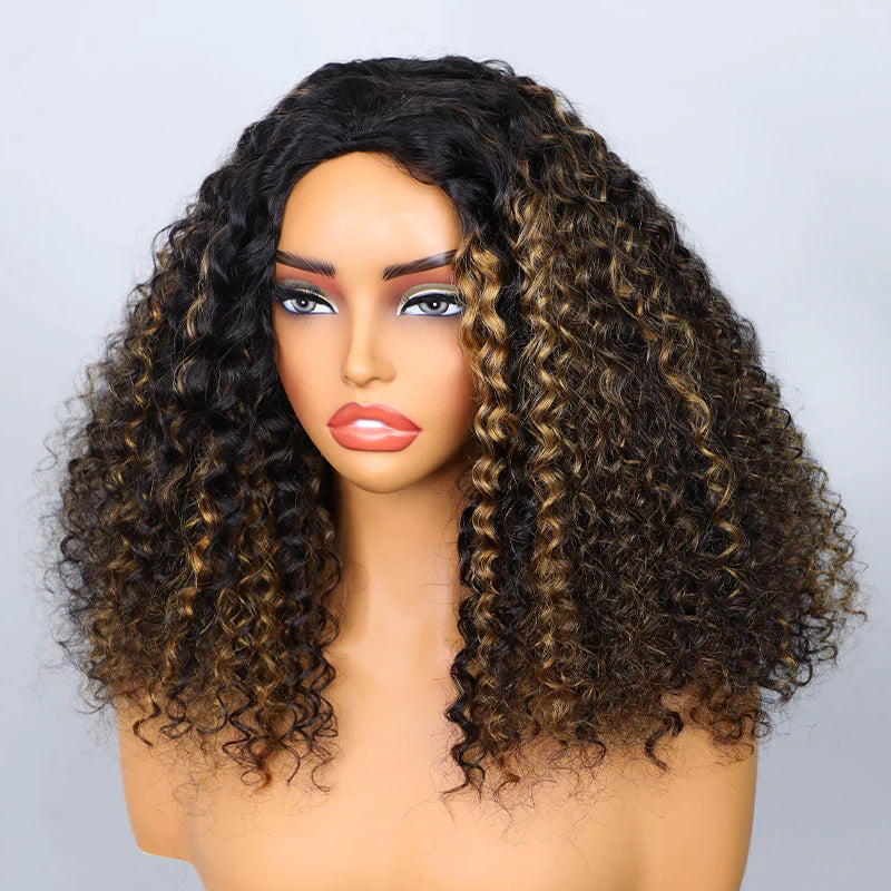 Perfect for Short Hair [WEAR GO HALF WIG]  Highlight Water Wave Half Wig InvisiFit Strap Flip Over Wig