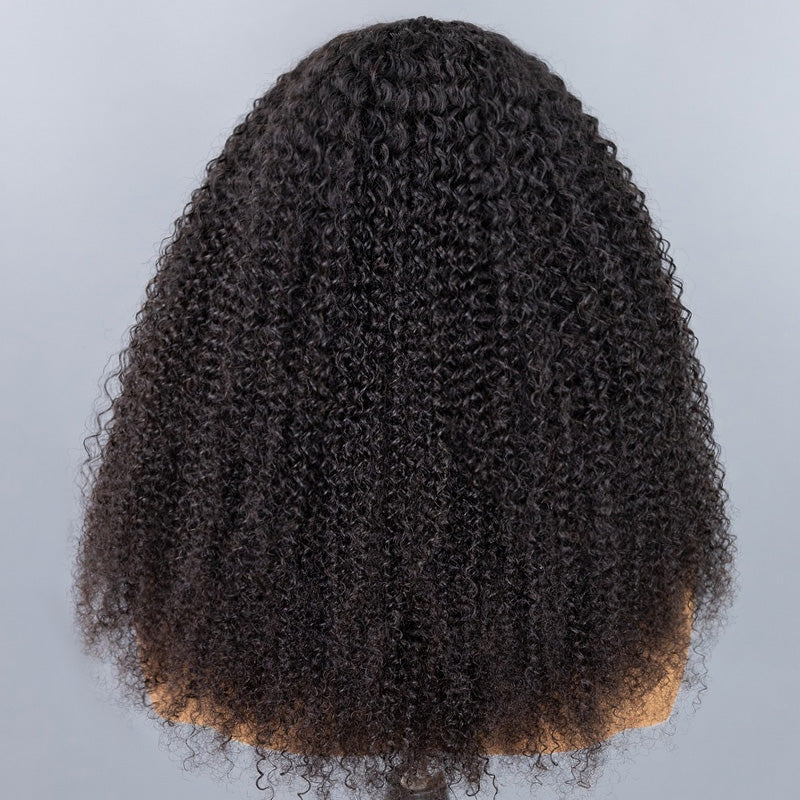 InvisiFit Strap  Afro Curly V Part Wig With Elastic Draw-strings Protective Style InvisiFit Strap Glueless Wig