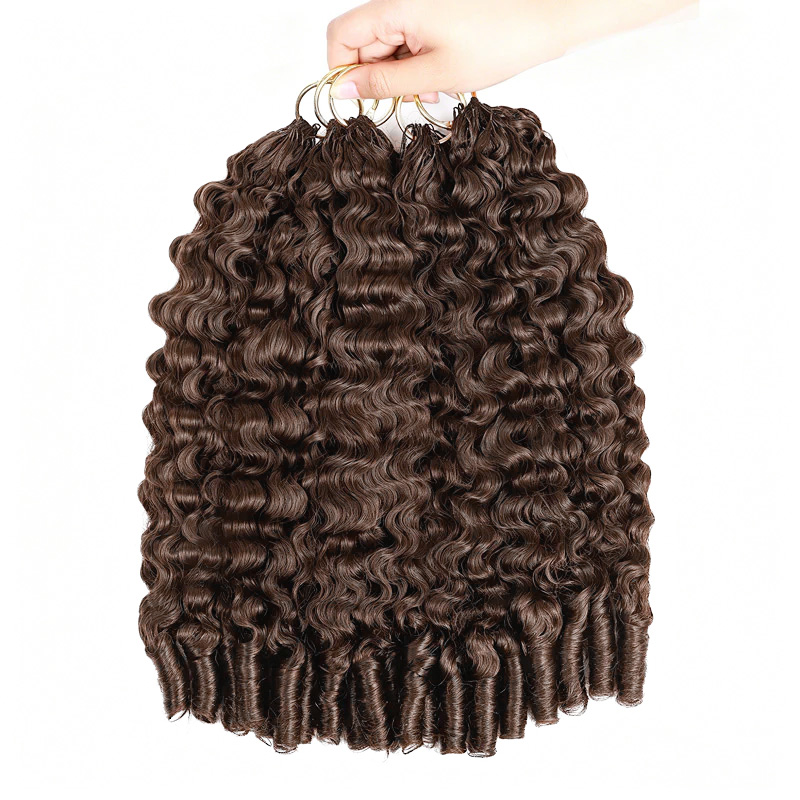 Pop Color Set  Pro-Mix Bundle Deal Burmese Curly Feather Crochet Human Hair - Natural Black Base & 1 Color Bundle for Miracle Knots