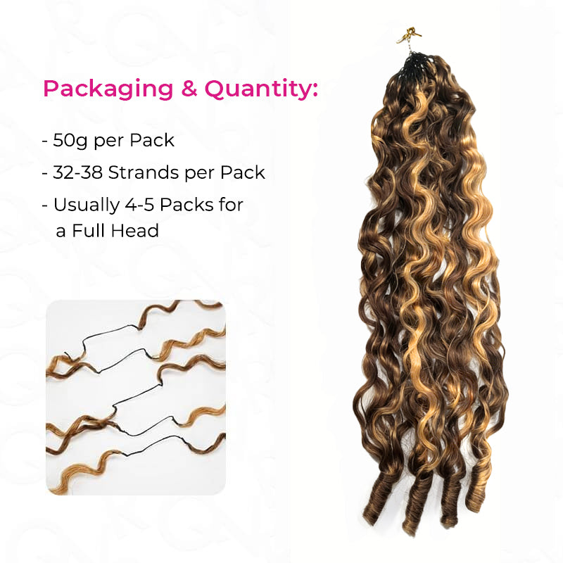 Pop Color Set  New In Highlight Burmese Curly Crochet Human Hair for Boho Braids Plush Texture Time-Saving Wear