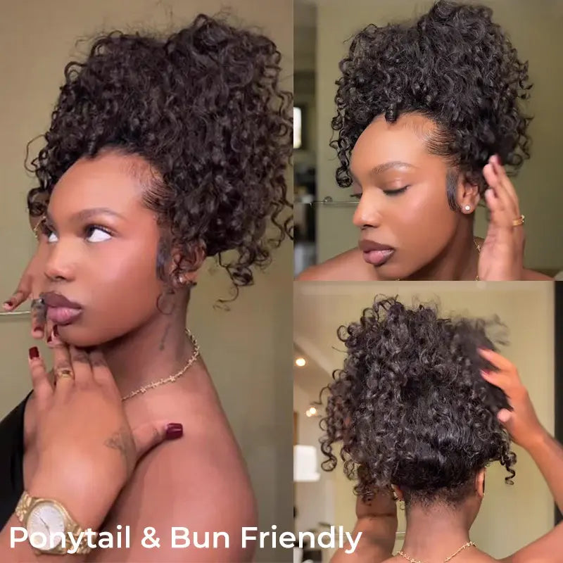 HAIR 250% Water Wave Wear & Go Half Wig, Glueless Human Hair