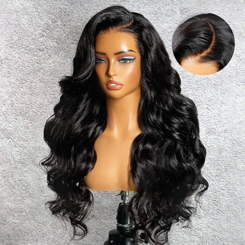 Full 13x6  Wear Go 13x6 Body Wave Glueless Wig HD Lace Front Wig With Invisi Draw-strings