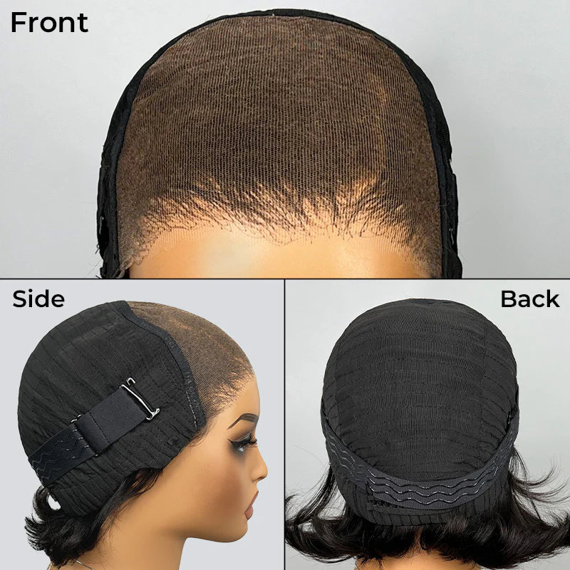 Wear Go Blow Out Straight Bob 7x5 Transparent Lace Glueless Wig Pre-Bleached Tiny Knots