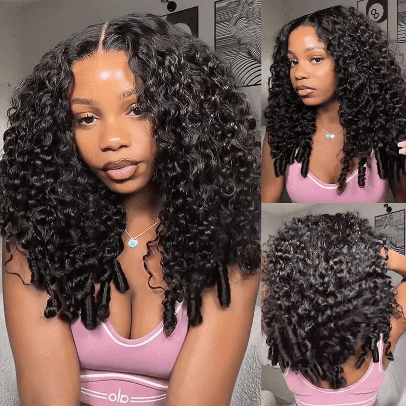 Burmese Curly  M-Cap 9x6 Burmese Curly Wear Go Glueless 250% Density Drawstring Wig Pre-Cut Lace Beginner Friendly