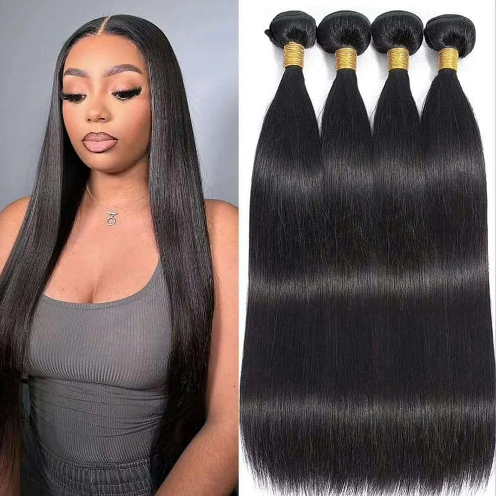 HAIR Straight Hair Bundles 10A Grade 100% Human Virgin Hair unprocessed