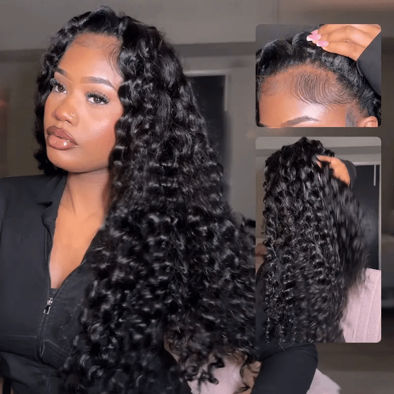 Perfect for Short Hair [WEAR GO HALF WIG]  Loose Curly Half Wig Invisible Hairline Loose Deep Flip Over Wig Beginner Friendly