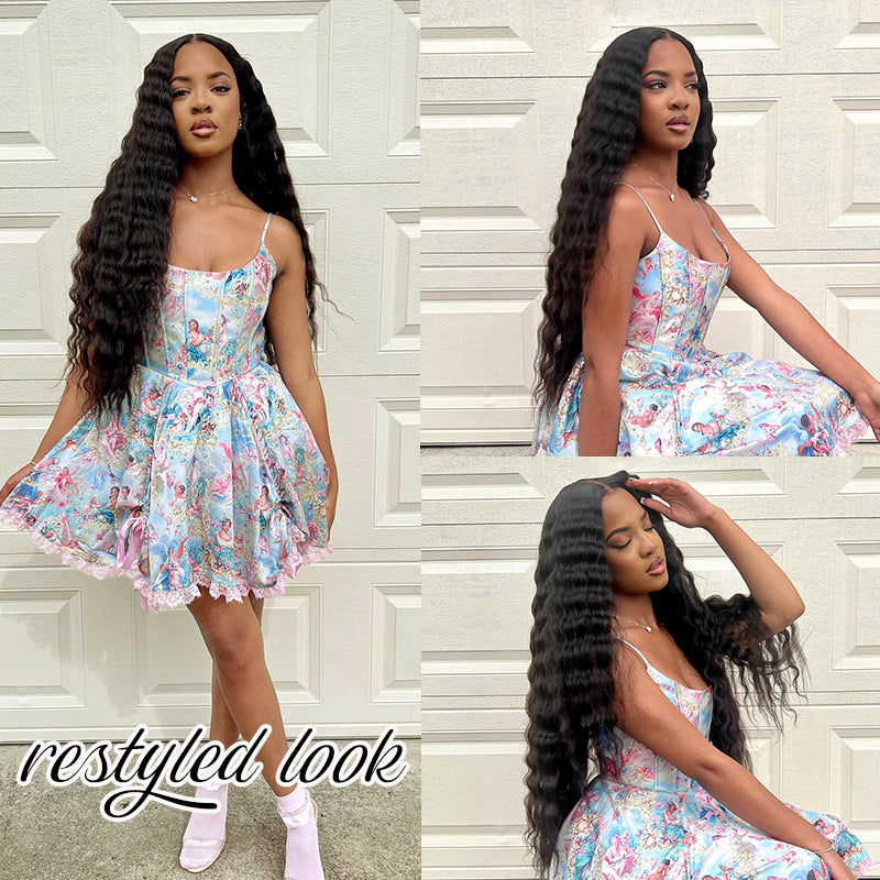 Kinky Straight 13x4 HD Lace Front Wig Unprocessed Human Hair Wigs