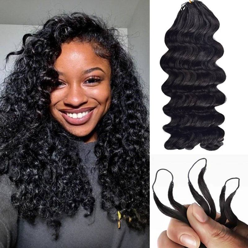 Crochet Hair  Loose Deep Crochet Human Hair for Boho Braid Styles Miracle Knots Compatible Time-Saving & Lightweight