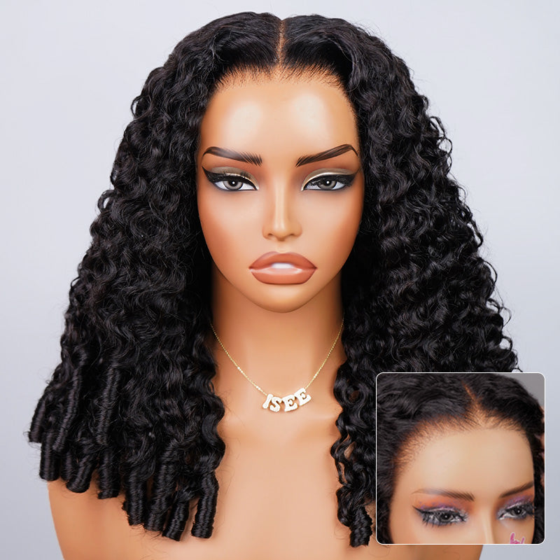 Full 13x6  13x6 Wear Go Burmese Curly Glueless Wig HD Lace Front Wig Real Ear To Ear With Invisi Draw-string Wig