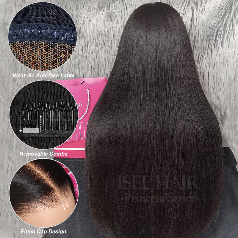 9*6 M Cap  M-Cap Wear Go 9x6 Silky Straight HD/Skin Lace Glueless Wig Pre Bleached Tiny Knots Wig