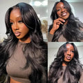 Layer Cut  M-Cap Face-Framing Layered Cut Body Wave 9x6 Wear Go Glueless Wig With Curtain Bangs Pre Bleached Mini Knots Pre-Cut HD Lace Wig