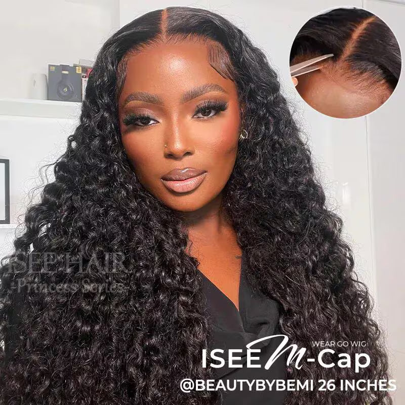 9*6 M Cap  M-Cap Wear Go Water Wave 9x6 Pre-Bleached Tiny Knots Pre-Plucked HD Lace Glueless Wig