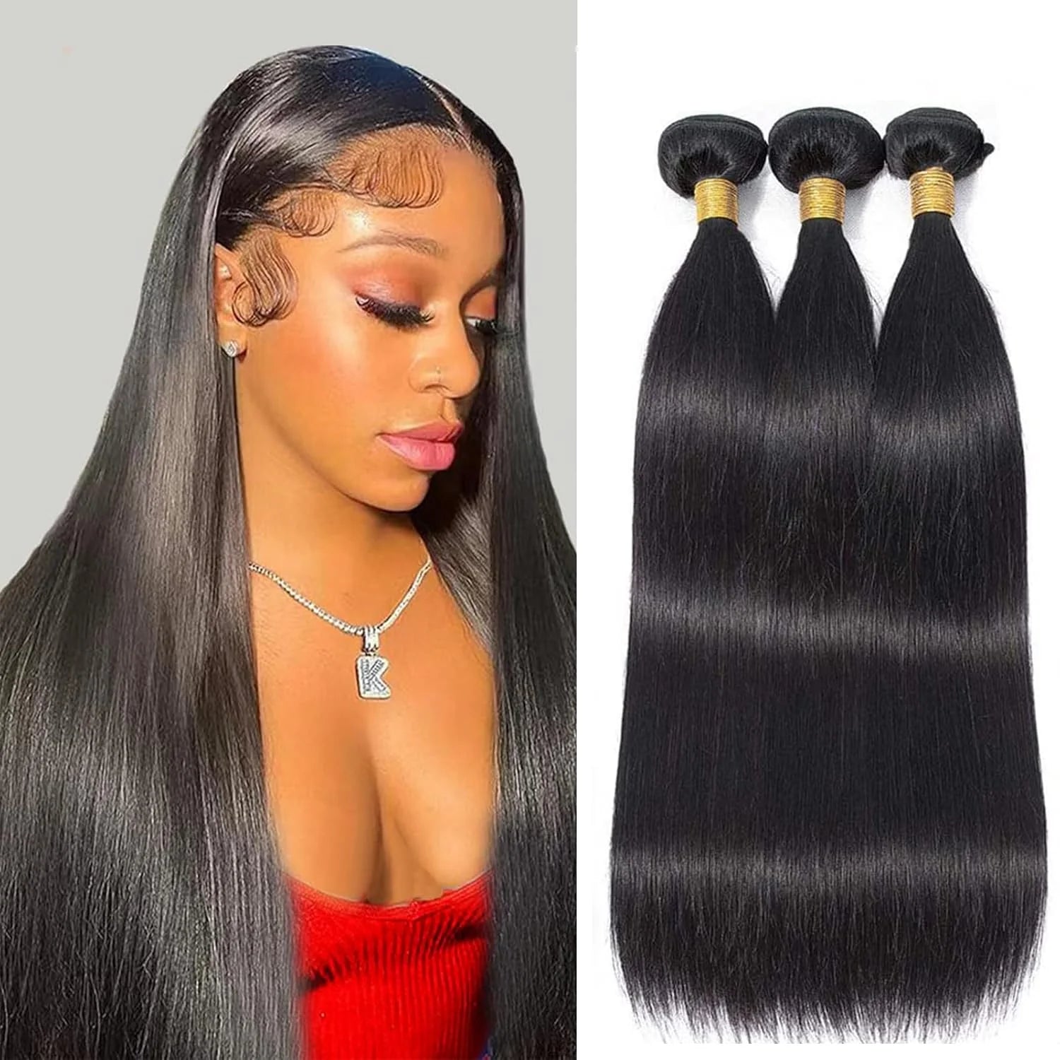 HAIR Straight Hair Bundles 10A Grade 100% Human Virgin Hair unprocessed