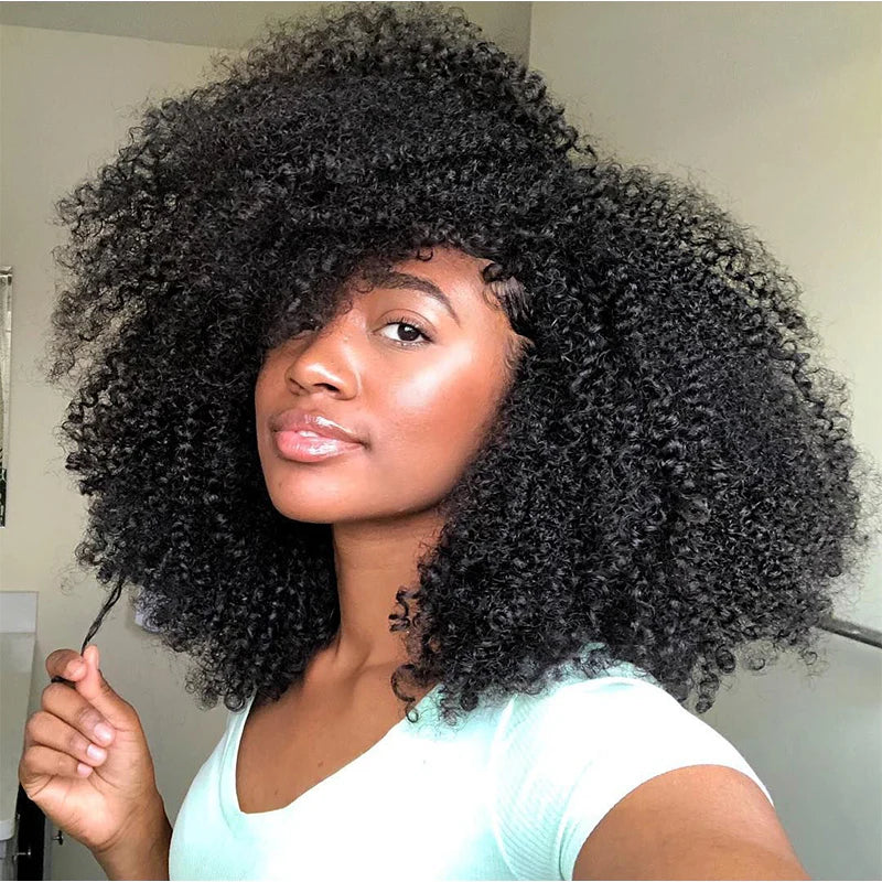 HAIR Afro Curly Bundles Deal 10A Grade 100% Human Virgin Hair