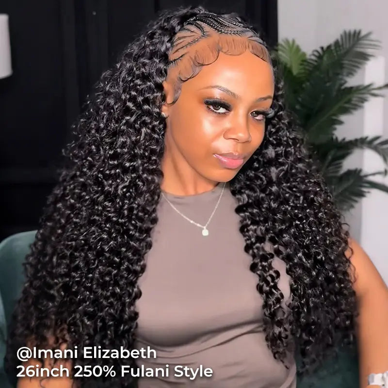 HAIR 250% Water Wave Wear & Go Half Wig, Glueless Human Hair
