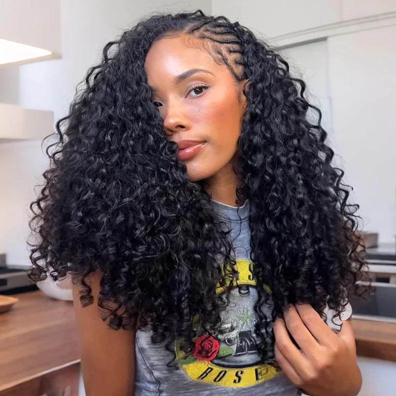 Burmese Curly  Burmese Curly Crochet Human Hair, Designed for Miracle Knots Boho Braids Plush Texture Time-Saving Wear