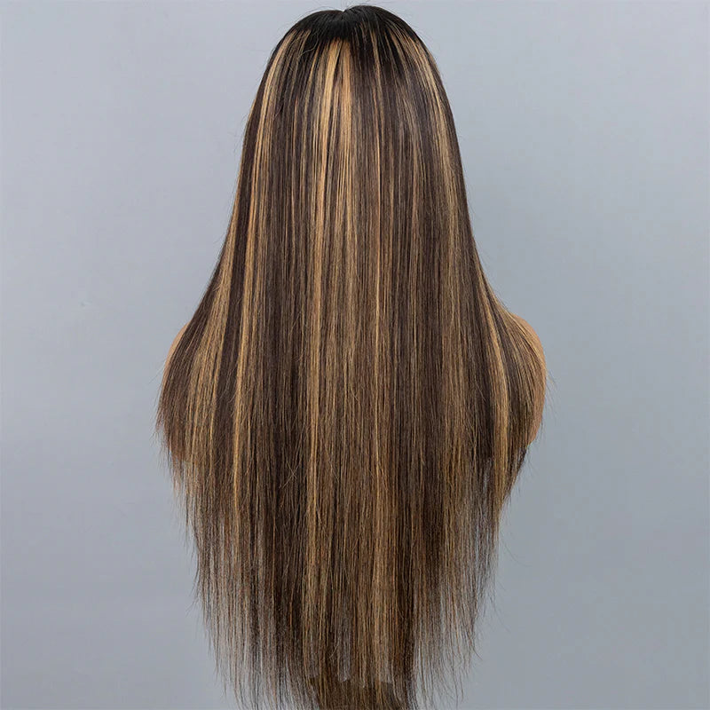 Layered Cut  Layered Cut Brown Balayage Highlight Straight Wear Go Glueless Wig