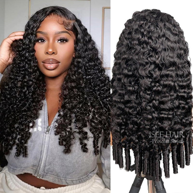 Full 13x6  13x6 Wear Go Burmese Curly Glueless Wig HD Lace Front Wig Real Ear To Ear With Invisi Draw-string Wig