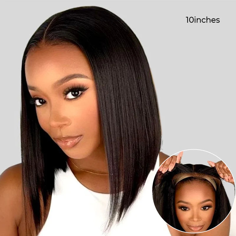 9*6 M Cap  M-Cap 9x6 Wear Go Yaki Straight Glueless Wig Pre Bleached Tiny Knots Kinky Straight HD Lace Wig