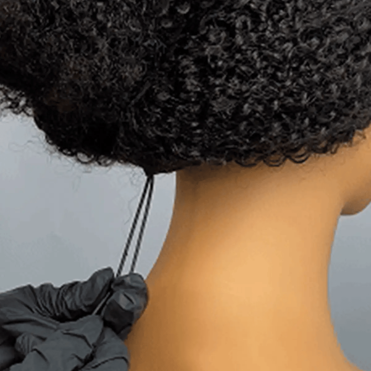 InvisiFit Strap  Afro Curly V Part Wig With Elastic Draw-strings Protective Style InvisiFit Strap Glueless Wig