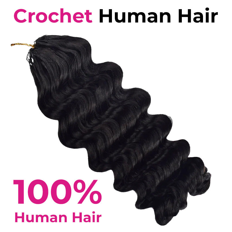 Crochet Hair  Loose Deep Crochet Human Hair for Boho Braid Styles Miracle Knots Compatible Time-Saving & Lightweight