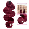 New In Burgundy Body Wave Crochet Human Hair for Boho Braids Invisible Miracle Knots Style