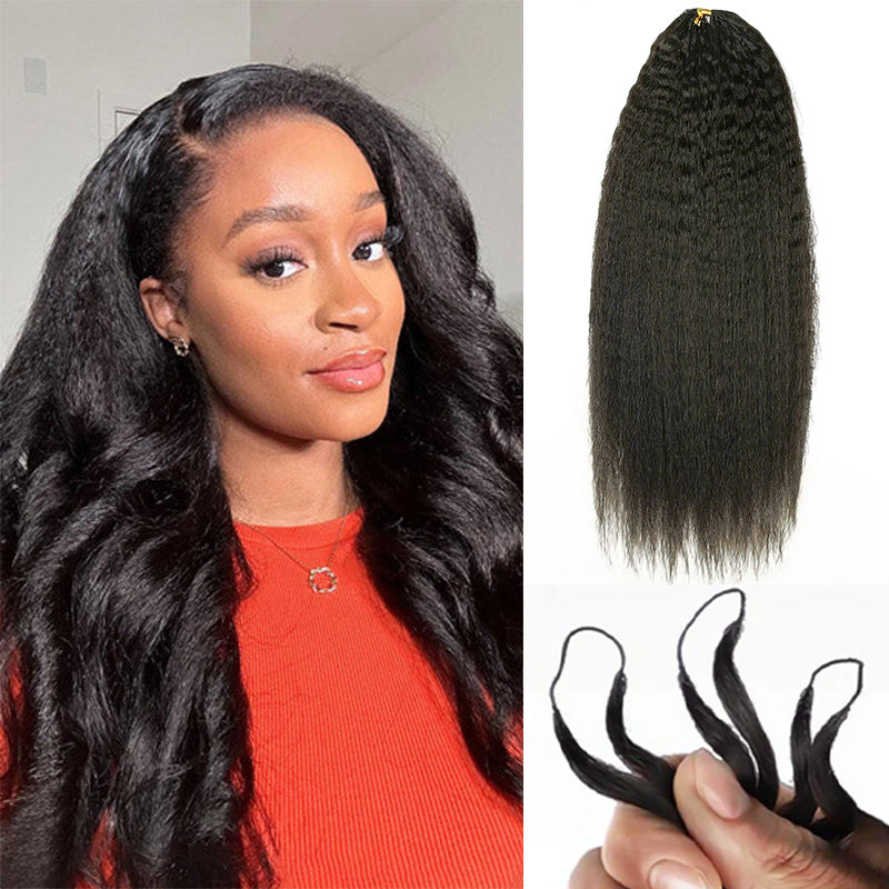 Crochet Hair  Kinky Straight Crochet Human Hair for Boho Braids Miracle Knots Friendly Time-Saving with Natural Texture