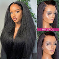 Kinky Straight 13x4 HD Lace Front Wig Unprocessed Human Hair Wigs