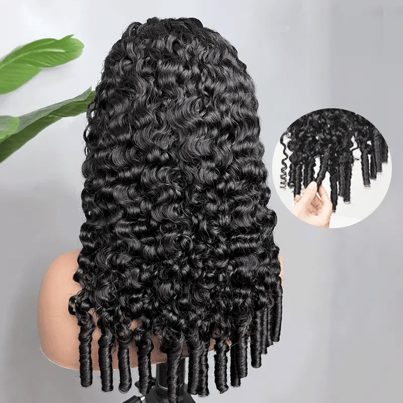 Burmese Curly  M-Cap 9x6 Burmese Curly Wear Go Glueless 250% Density Drawstring Wig Pre-Cut Lace Beginner Friendly
