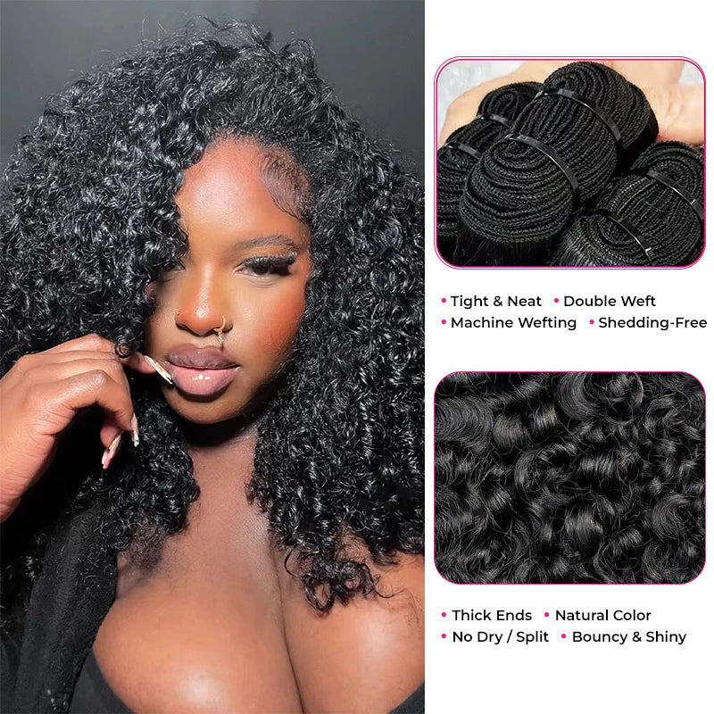 Messy Kinky Curly  New In Messy Kinky Curly Human Hair Bundles Deal