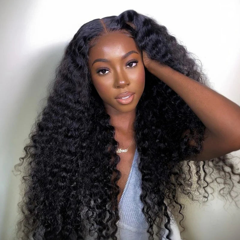 9*6 M Cap  M-Cap Deep Curly 9x6 Pre-Bleached Tiny Knots HD Lace Wear Go Glueless Wig